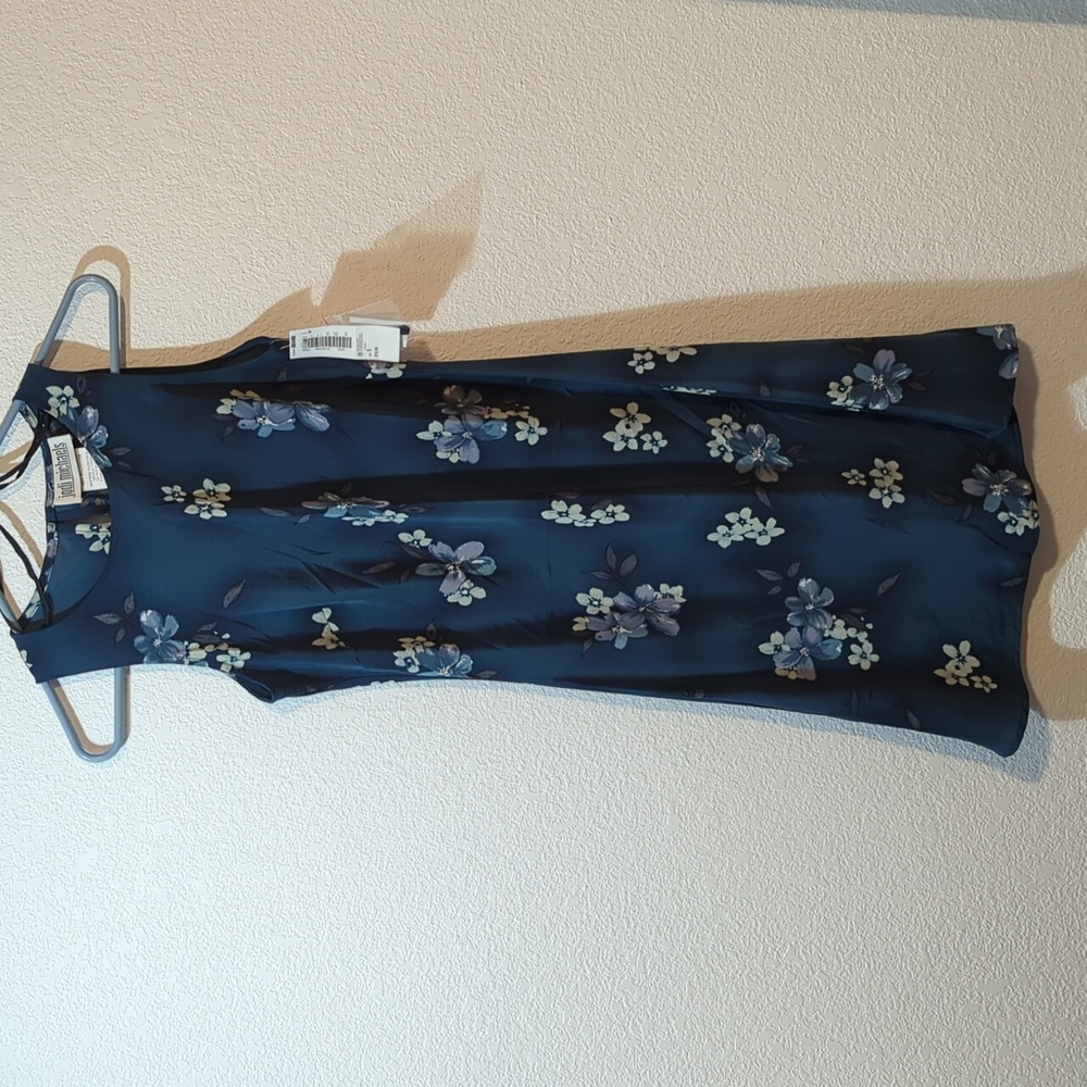 Sears Jodi Michaels #17638 navy floral dress size 5/6 100% polyester Vintage